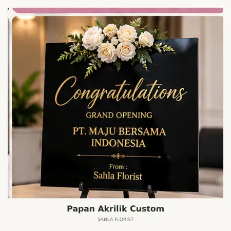 Papan Bunga Akrilik Karawang